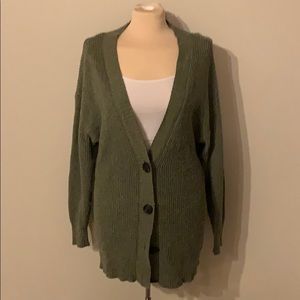 Olive colored cardigan